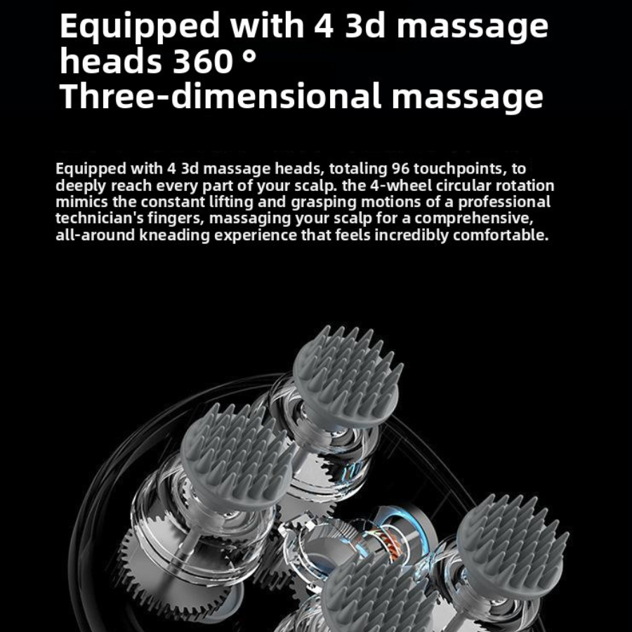 Electric Scalp & Head Massager – Rechargeable Stress Relief Massage Brush