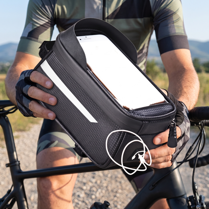 Waterproof Bike Front Frame Bag with Touch Screen