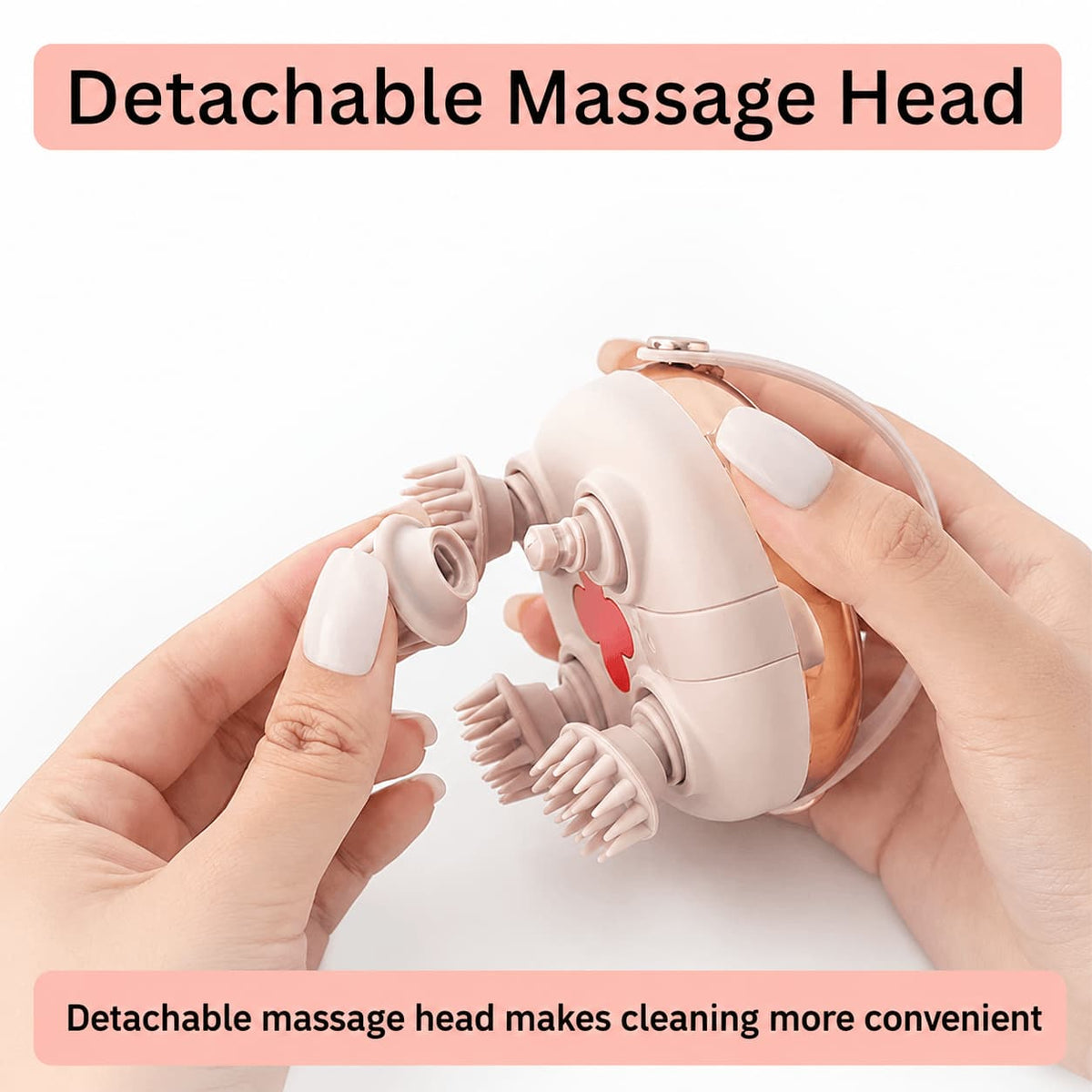 Electric Scalp & Head Massager – Rechargeable Stress Relief Massage Brush