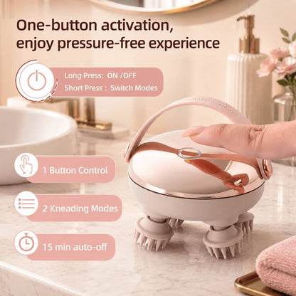 Electric Scalp & Head Massager – Rechargeable Stress Relief Massage Brush