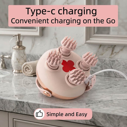 Electric Scalp & Head Massager – Rechargeable Stress Relief Massage Brush